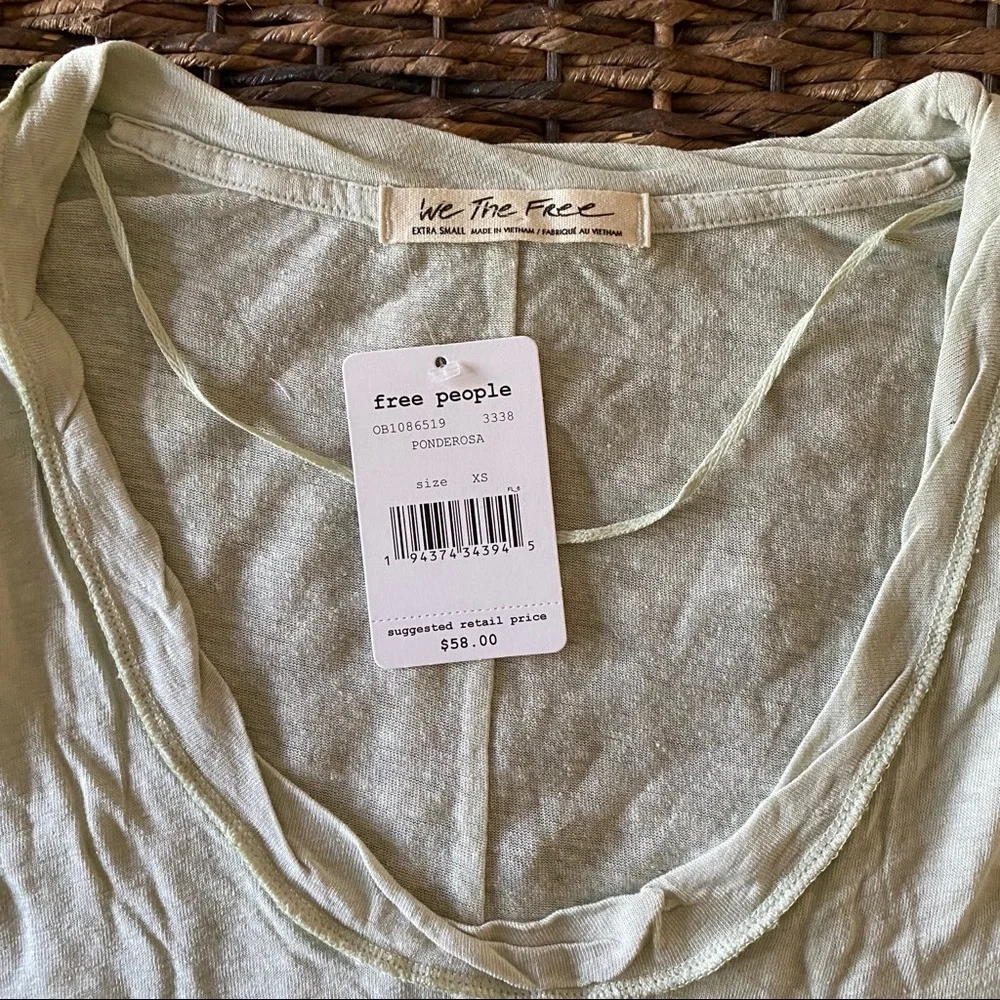 Free People Under The Sun Heathered Knit Tee NWT - Picture 5 of 7